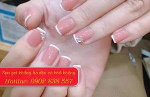 sơn gel không hơ đèn có khô không