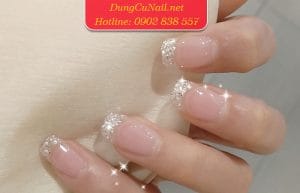mẫu nail sơn thạch đính đá