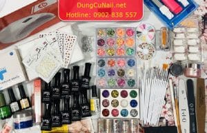 bộ dụng cụ làm nail đầy đủ